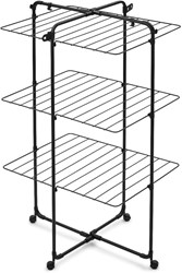 Brabantia étendoir HangOn 23 mètres noir mat - séchoir pliable