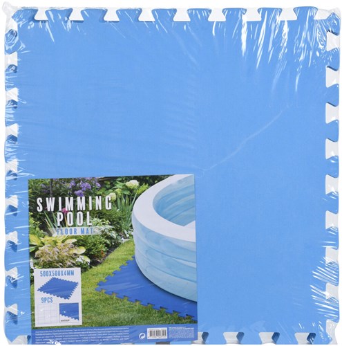 Tapis de protection piscine mousse bleu 50x50cm - tapis de jeu doux 9 pièces