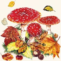 Ambiente Servietten Fliegenpilz 33cm Papiertischdeko FSC