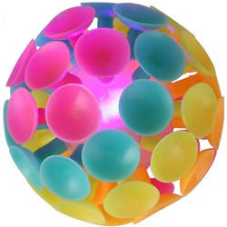 Balle à ventouse jouet lumineux LED pour enfants coloré