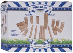 Kubb Spiel groß FSC Holz Outdoor Spiel für Kinder und Erwachsene