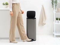 Brabantia Treteimer Bo 30 Liter platinum Abfalleimer nachhaltig-3