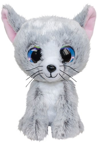 Lumo Stars Kuscheltier Katze Katti 15cm Plüschspielzeug grau weiß
