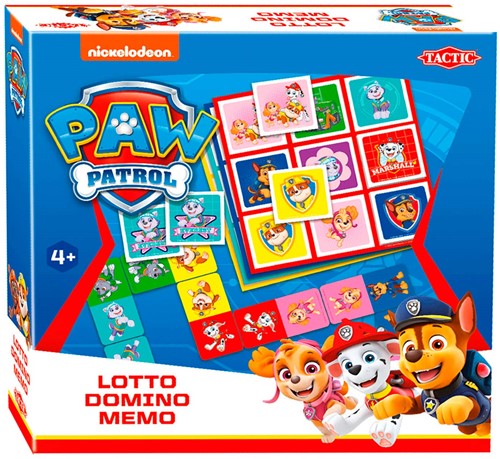 Tactic Paw Patrol 3-in-1: Memo - Lotto - Domino