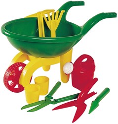 Androni Giocattoli Schubkarre Spielzeug Gartenset für Kinder 9-teilig