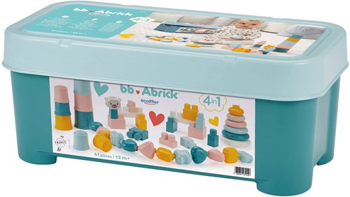 Abrick jouet bébé 4en1 coffret de jeu boîte de rangement - jouet éducatif 41pcs