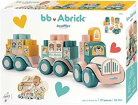 Ecoiffier bb Abrick Dierentrein met Bouwblokken - 51dlg.