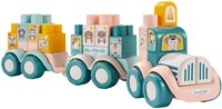 Ecoiffier bb Abrick Dierentrein met Bouwblokken - 51dlg.-3