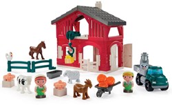 Abrick ferme à construire - jouet ferme avec animaux et accessoires