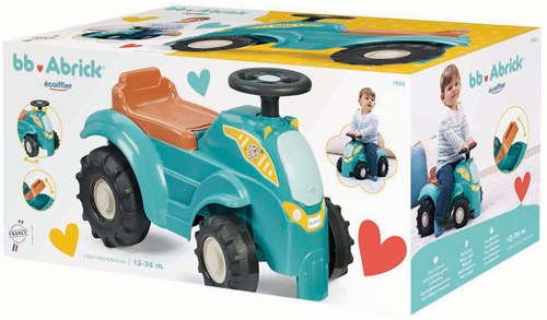 Ecoiffier Traktor Spielzeug fahrbar Kunststoff Stauraum blau