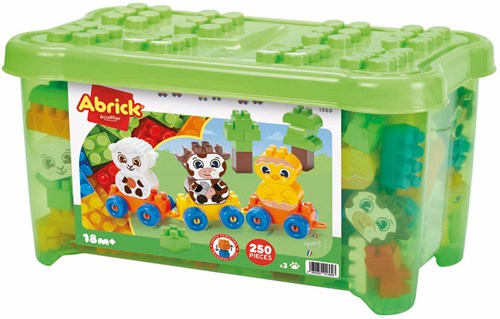 Abrick coffret construction animaux ferme train 250 pièces jouet plastique