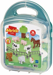 Ecoiffier Abrick Koffer met Boerderijdieren - 16dlg.