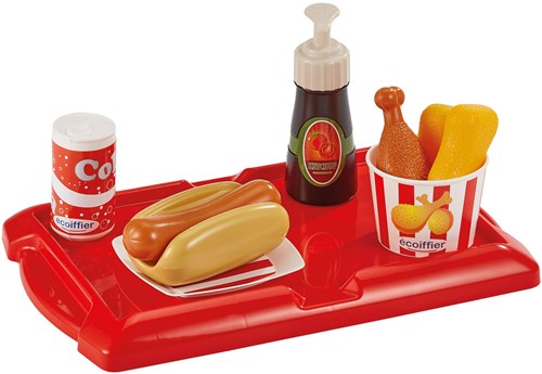 Ecoiffier Spielzeug Hot Dog Set - 25-teiliges Fastfood Spielmenü-3