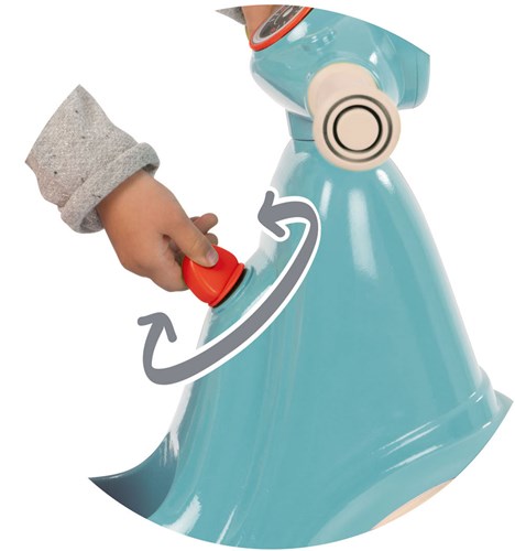Smoby Scooter Laufrad blau mit Retro-Design und Spielzeugfach-2