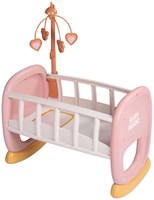 Smoby lit de poupée Baby Nurse berceau avec mobile poupée jusqu'à 42cm rose