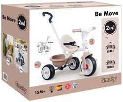 Smoby Dreirad Be Move 2-in-1 beige - Kinderfahrzeug ab 15 Monaten