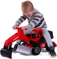 Mammoet Bagger Rutschauto Ride-on Spielzeug rot Sand-3