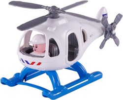 Hélicoptère de police jouet Cavallino avec figurine 29,5cm plastique