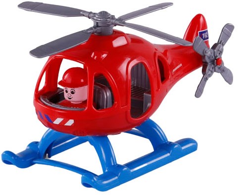Hélicoptère de pompier jouet Cavallino avec figurine 29,5cm sauvetage