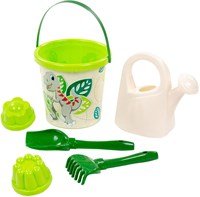 Cavallino jouets XL Seau Dino avec moules à sable et outils