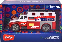 Dickie Ambulance Spielzeugauto - Rettungsfahrzeug mit Licht und Sound 15 cm