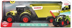 Dickie Traktor Spielzeug CLAAS mit Kippanhänger Licht Sound 64 cm