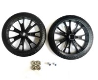 Hudora jeu de roues de remplacement trottinette BigWheel 205 noir pneus sportifs-2