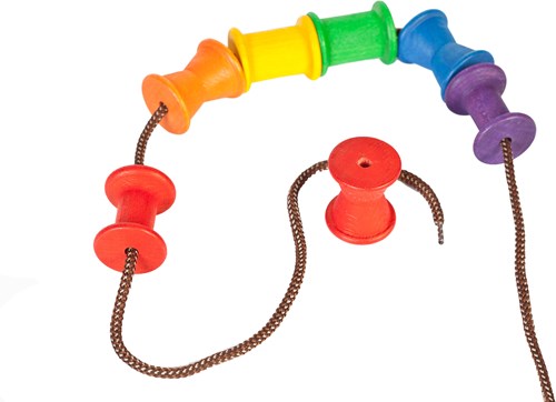 Grapat jouets bobines bois couleurs arc-en-ciel 18 pièces éducatif
