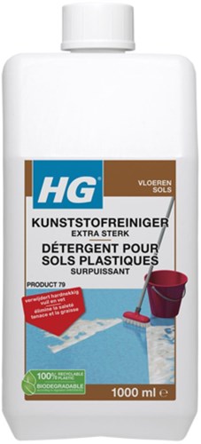 HG Kunststoffreiniger extra stark Bodenreiniger 1L für Kunststoffböden