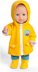 Heless Puppen Windjacke wendbar gelb-blau 28-35cm Puppenkleidung