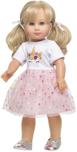 Heless Puppenkleid Einhorn Hannah 28-35 cm rosa weiß Babypuppe-2