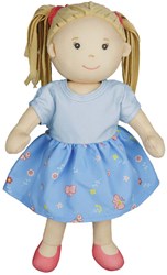 Heless Puppe Stoffpuppe Nela 32 cm weiches Spielzeug Kuschelpuppe