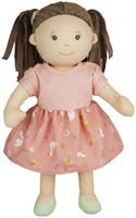 Heless Puppe Lucie 32 cm weiche Stoffpuppe mit Kleid und frisierbarem Haar