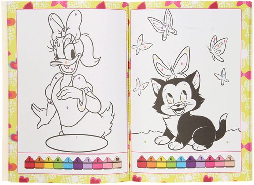 Boek Specials Nederland Malbuch Minnie Mouse nach Zahlen mit Buntstiften-2