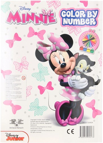 Boek Specials Nederland Malbuch Minnie Mouse nach Zahlen mit Buntstiften-3