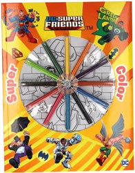 Boek Specials Nederland Malbuch DC Super Friends mit Buntstiften A4