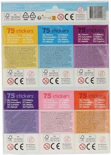 6 uitdeel stickerboekjes 4 ass. B1140-2