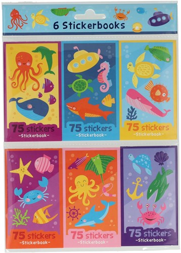 6 uitdeel stickerboekjes 4 ass. B1140