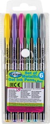 Centrum 6 metallic gelpennen in etui Centr 87402