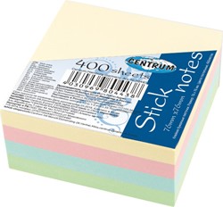 Center Stick notes pastel 400 feuilles 76x76mm 80443
