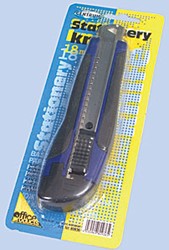 Couteau cassable central 18 mm de large sur carte 91352