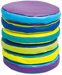 Softplay zitkussentjes met granulaatkorrels