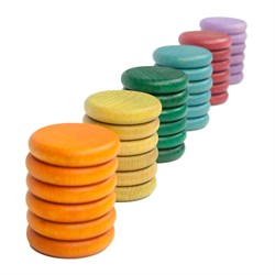 Grapat jouet éducatif pièces en bois 36 pièces colorées