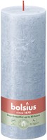 Bolsius bougie pilier rustique bleu - 19 cm - longue durée de combustion