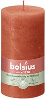 Bolsius bougie pilier rustique orange terreux 13x6,8 cm - longue durée