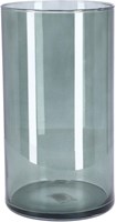 Cilinder Glasvase dunkelgrau transparent H30 D16 modern Dekoration