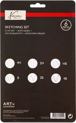 Van Nassau Fine Art Skizzen- und Zeichenset Graphitstifte 8-teilig-2