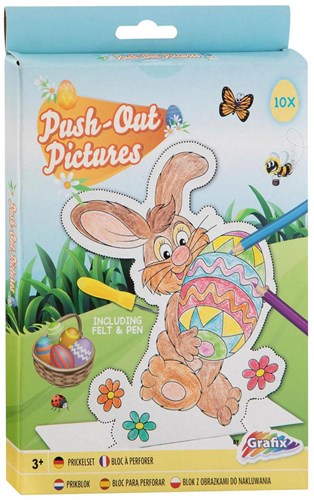 Grafix bloc à piquer Pâques kit créatif pour enfants avec feutrine et stylo