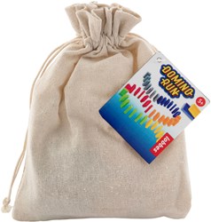 Grafix dominos jouet en sac en coton - ensemble de pierres colorées