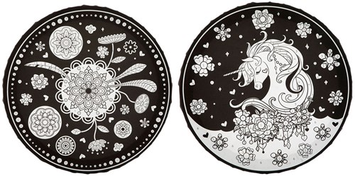 Creative Craft Group kit peinture par numéros rond 9 pièces-3